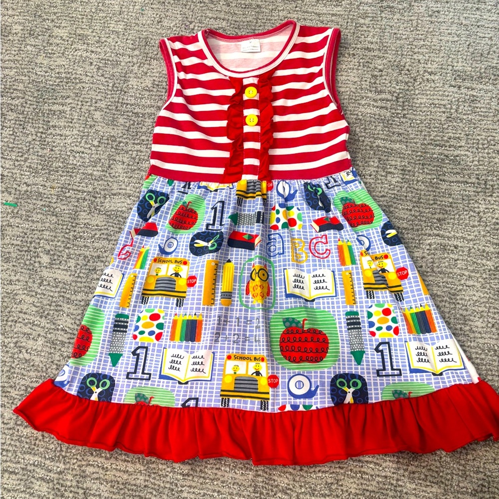 🍎4-5 Back to School dress!🍎
